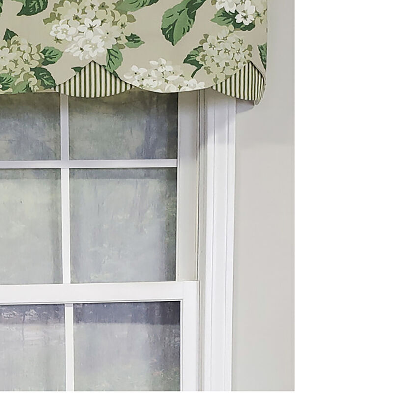 RLF Home Luxurious Modern Design Classic Summer Wind Petticoat Style Window Valance 50" x 15" Black