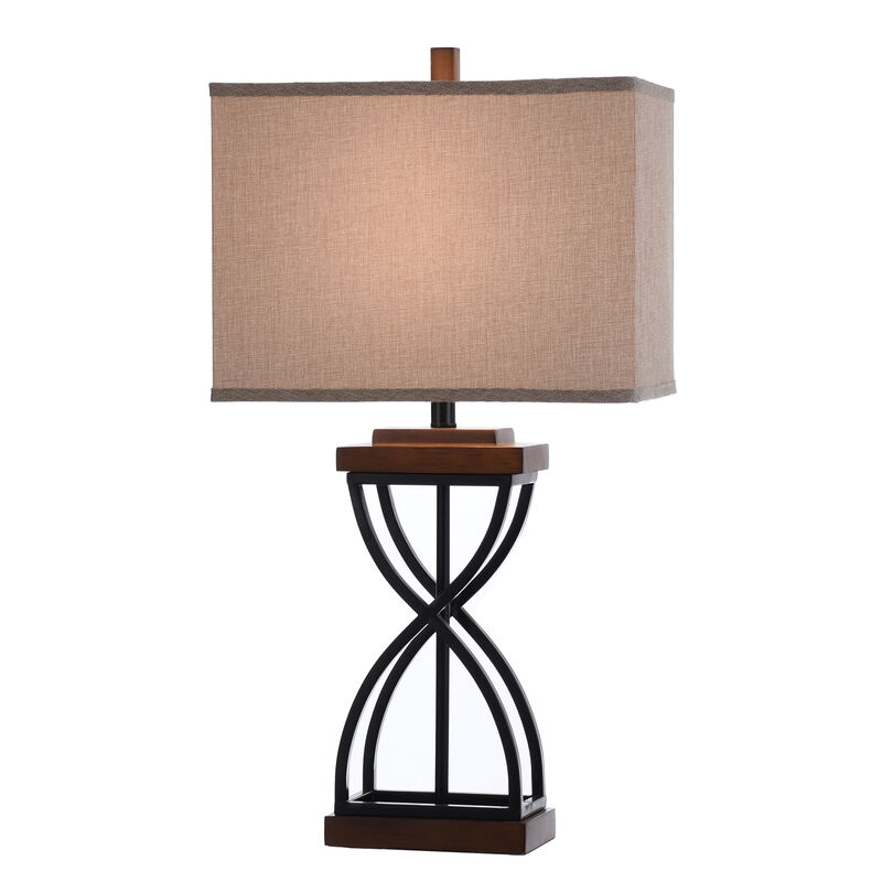 Black Metal X Lamp (Set of 2)