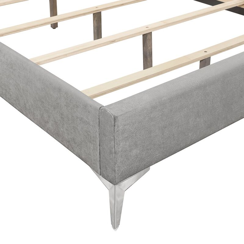 New Classic Furniture Huxley Wood Queen Bed, Gray