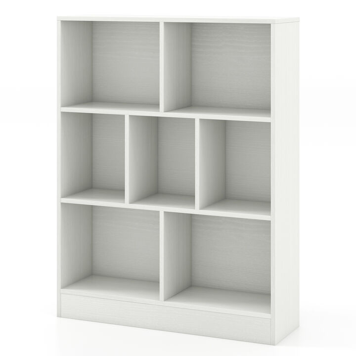 7-Section Freestanding Bookshelf for Kids Room Classroom Daycare Nursery