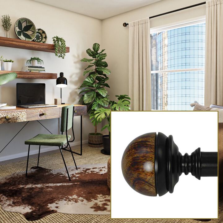 Exotic Demi Curtain Rod Set, Adjustable Length from 72" to 144"