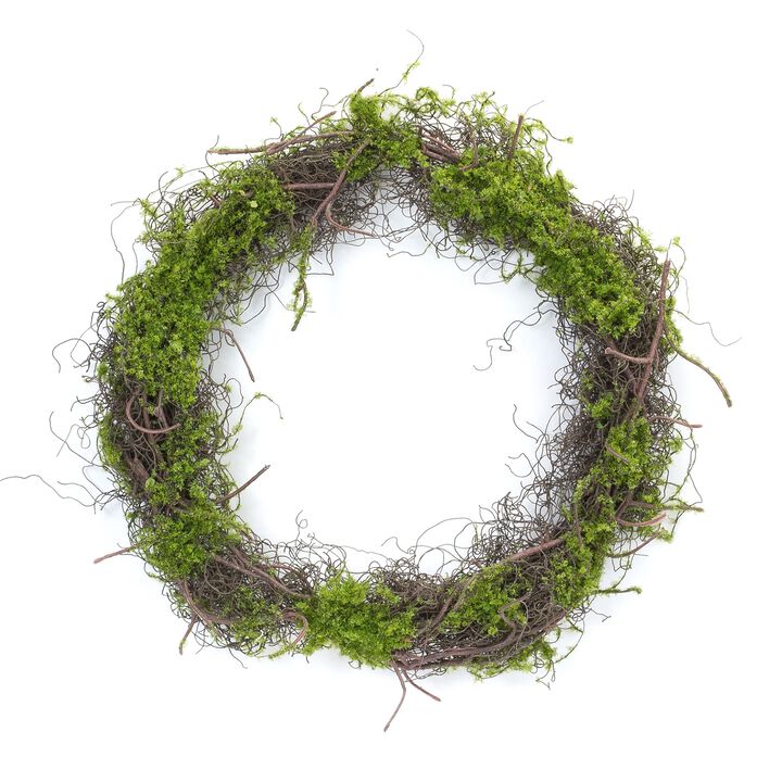 Moss Wreath Set of 4 for Rustic or Natural Home Décor