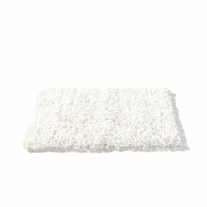 Saturday Knight Ltd Jacobean Trail Shag Effect With Tufts Classic Bath Rug - 20x30", White