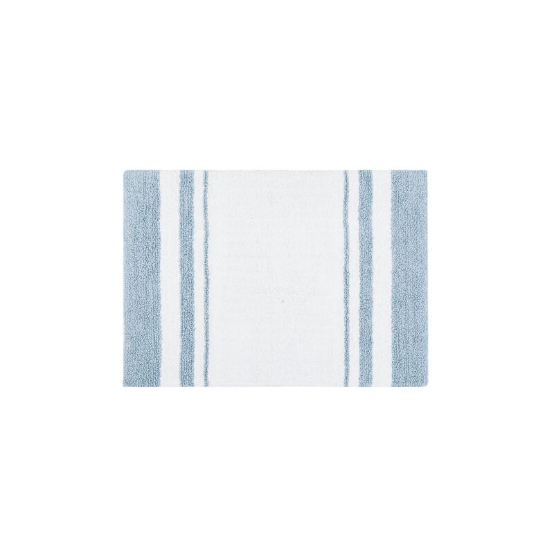 Gracie Mills Cecelia Casual Stripes Cotton Reversible Bath Rug  - 20x30"