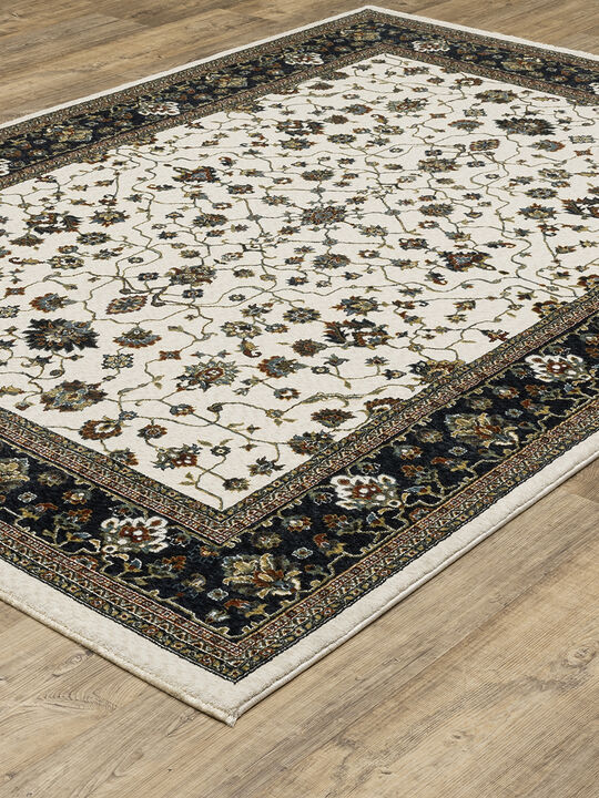 Vivian 3'10" x 5'5" Ivory Rug