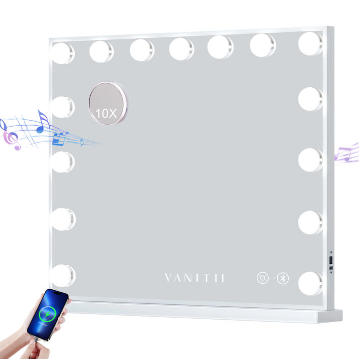 23''x19'' Hollywood Vanity Mirror with Lights Bluetooth
