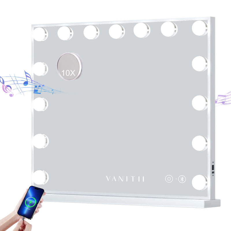23''x19'' Hollywood Vanity Mirror with Lights Bluetooth