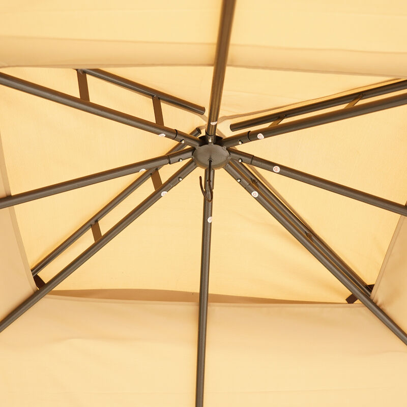 10' x 12' Outdoor Patio 2-tier roof Gazebo Canopy Steel Frame w/ Mesh Sidewalls