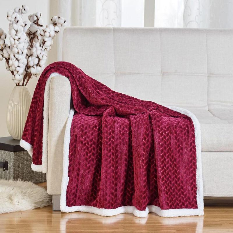 Soft Braided and Comfortable Plush All Season Sherpa 50" X 60"