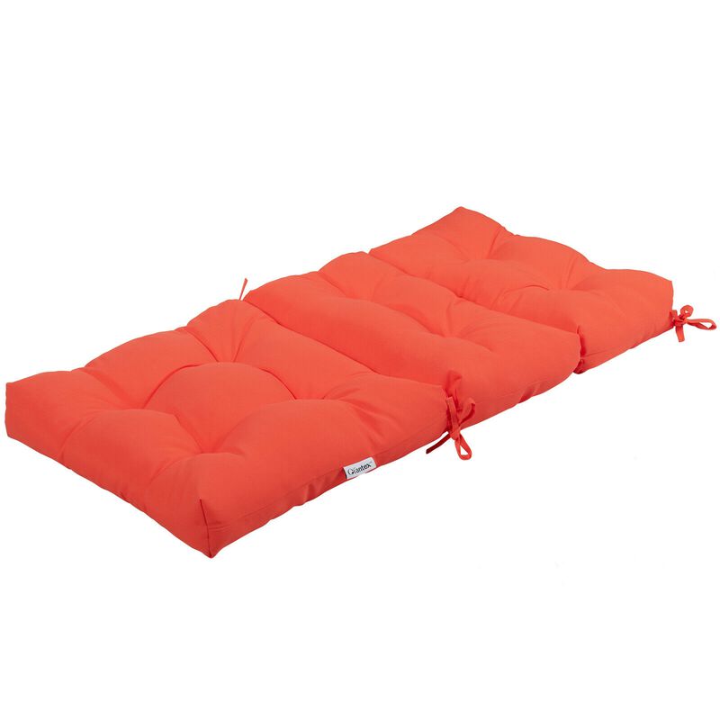 Tufted Patio High Back Chair Cushion with Non-Slip String Ties