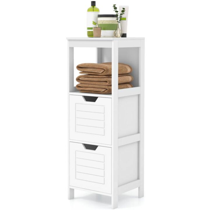 Hivvago Bathroom Wooden Floor Cabinet Multifunction Storage Rack Stand Organizer