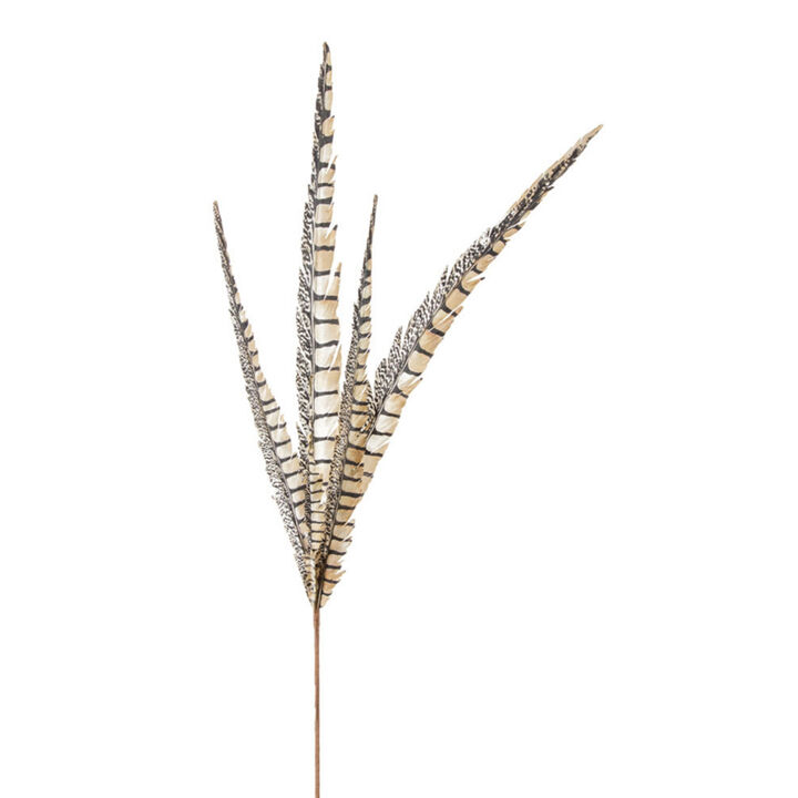 Set of 12 Faux Pheasant Feather Picks for Unique Floral Arrangements and Décor