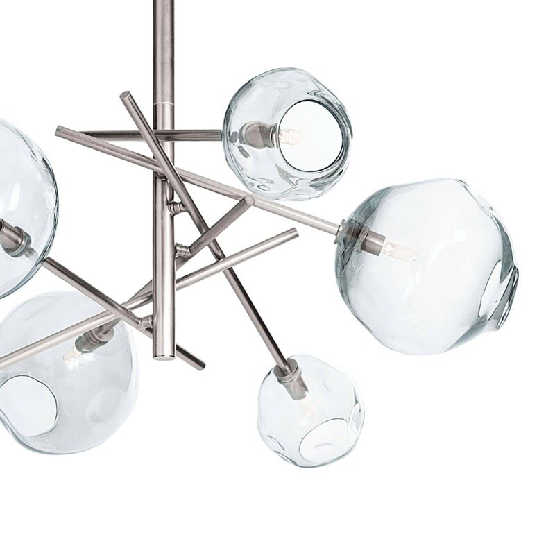Molten Chandelier With Clear Glass