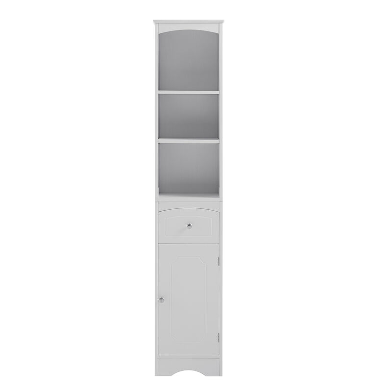 Freestanding Bathroom Storage Cabinet with Drawer and MDF Construction