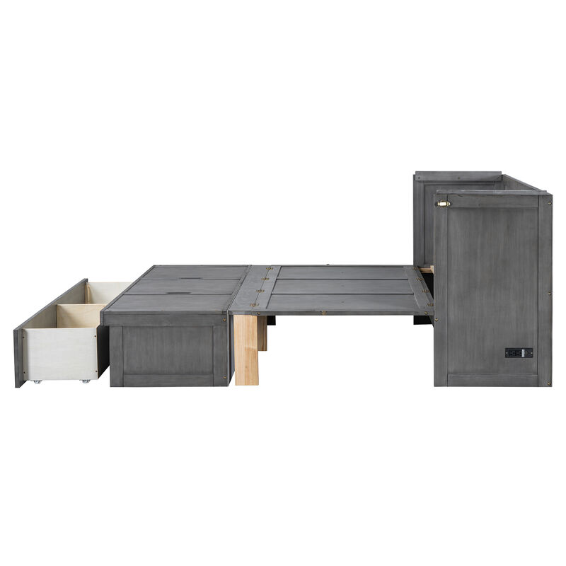 Merax Space-saving Murphy Bed with USB Port