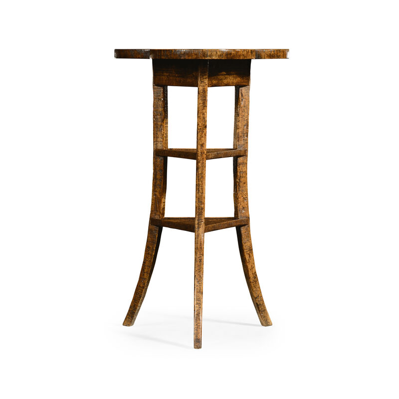 Country Walnut Trefoil Side Table