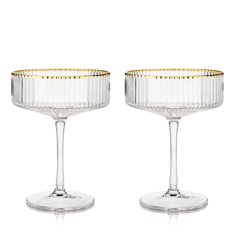 Meridian Crystal Coupe Glasses Set of 2