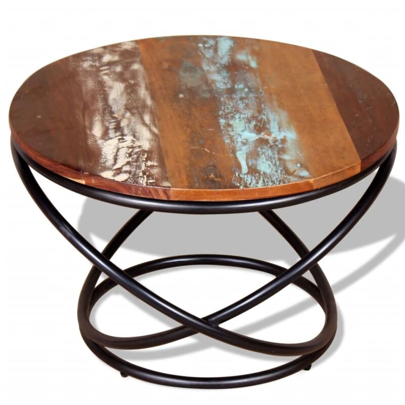 vidaXL Coffee Table Solid Reclaimed Wood 23.6"x23.6"x15.7"