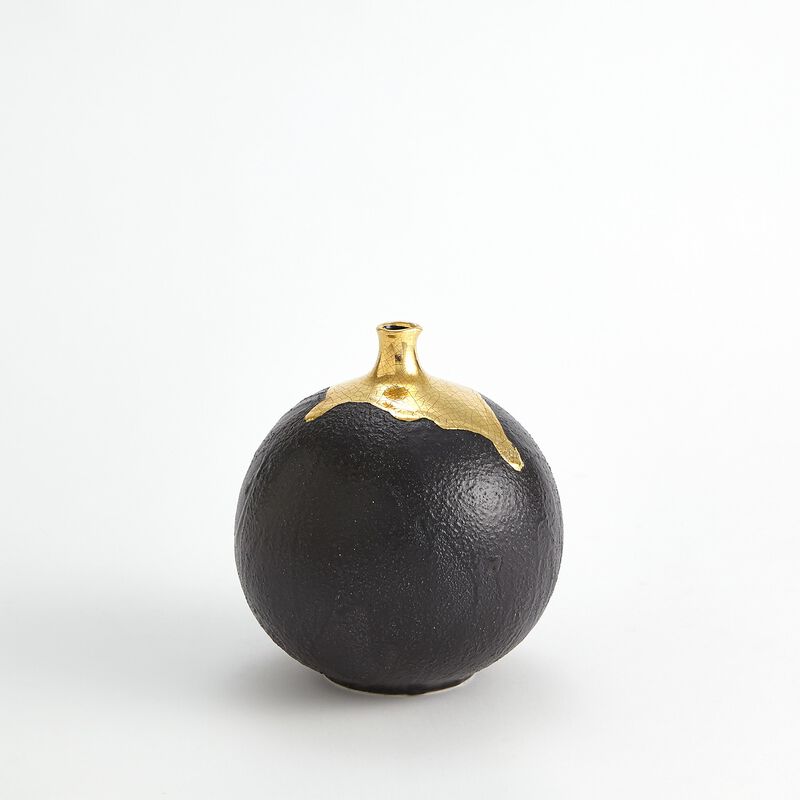 Dipped Golden Crackle Vase