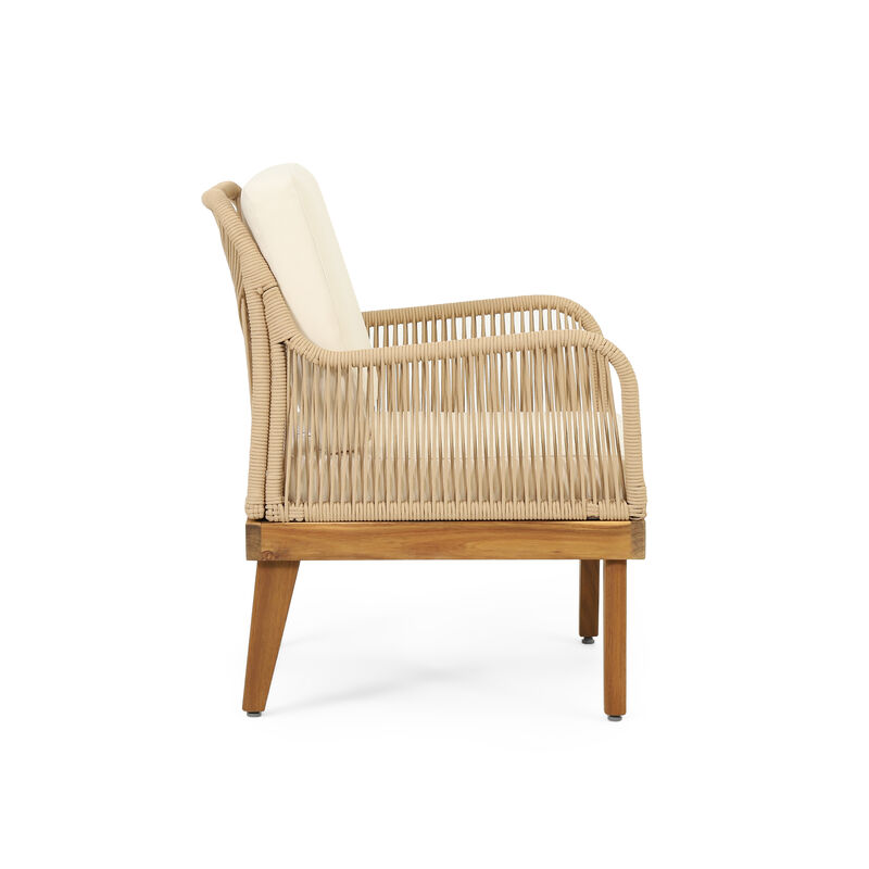 Mid Century Outdoor Wood Club Chair