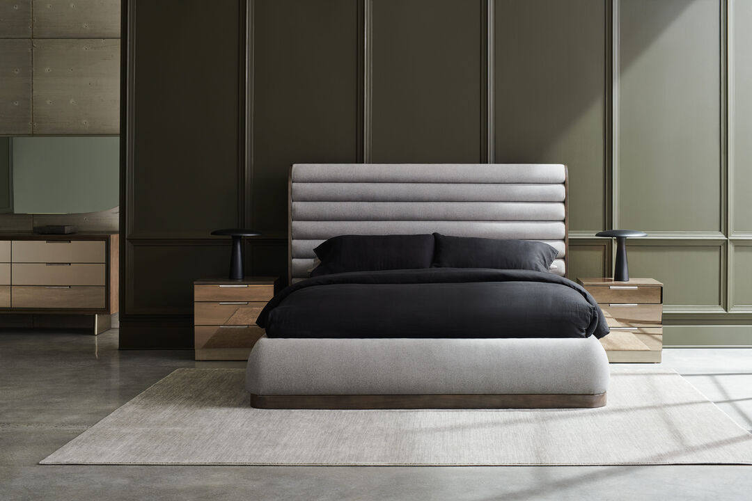 La Moda King Upholstered Panel Bed