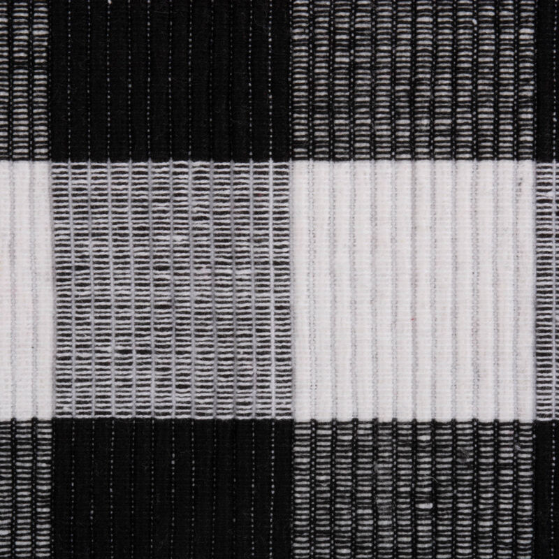 Set of 6 Black and White Buffalo Rectangular Checkered Placemat  19"