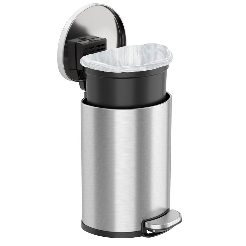 iTouchless 2 Gallon / 7.6 Liter SoftStep Semi-Round Step Pedal Trash Can