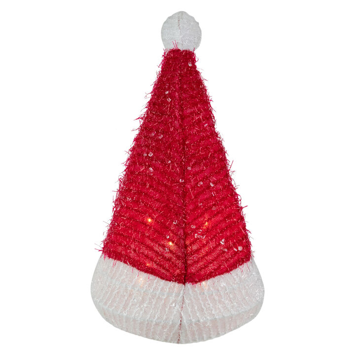 12.25" Lighted Santa Hat Christmas Tree Topper  Clear Lights