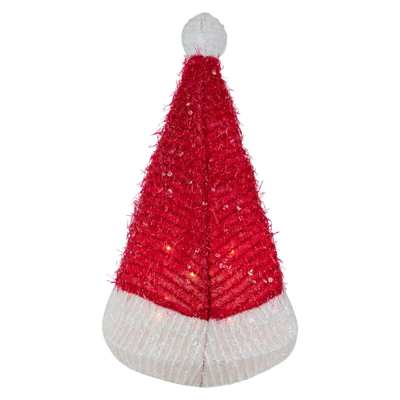 12.25" Lighted Santa Hat Christmas Tree Topper  Clear Lights