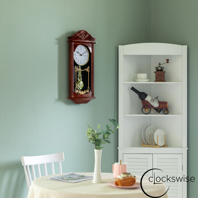 Clockswise Vintage Grandfather-Style Wall Clock
