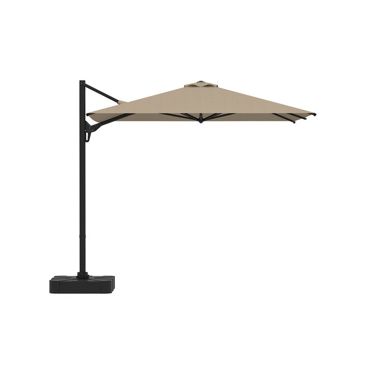 FUFU&GAGA Navy Blue Cantilever Umbrella | Heavy-Duty Outdoor Sunshade with Rotating Base