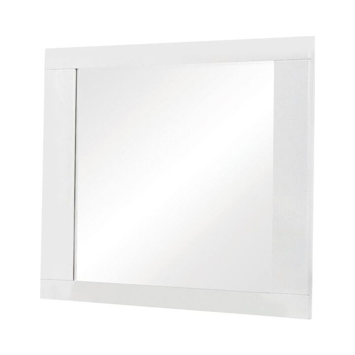 Coaster Co. of America Felicity Rectangle Dresser Mirror Glossy White