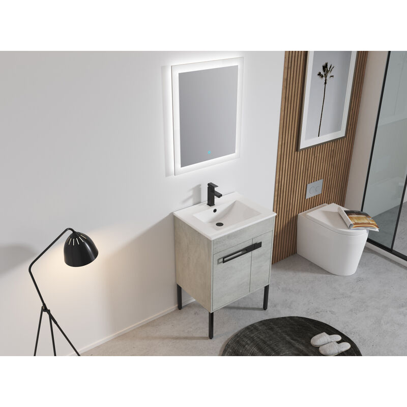 24" Bathroom Vanity, Freestanding or Floating Optional