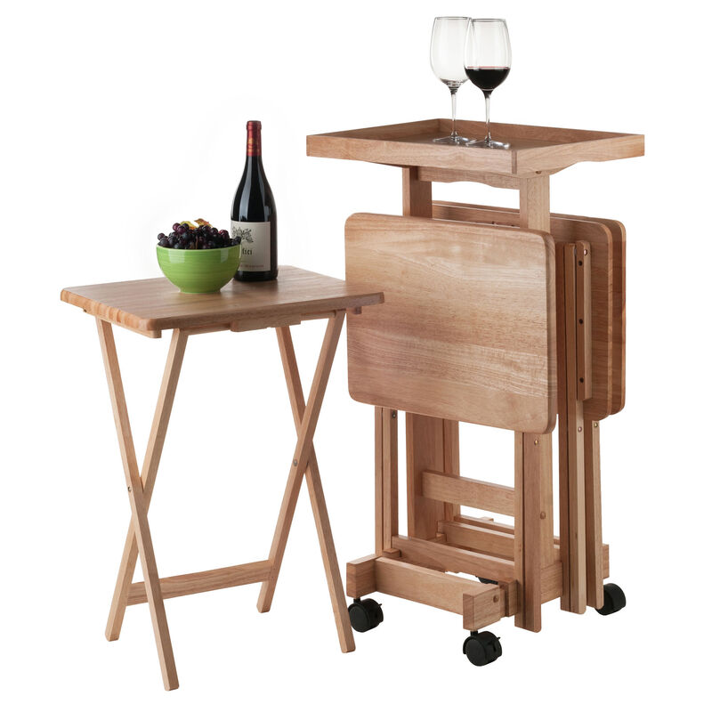 Isabelle 6-Pc Snack Table Set, Natural