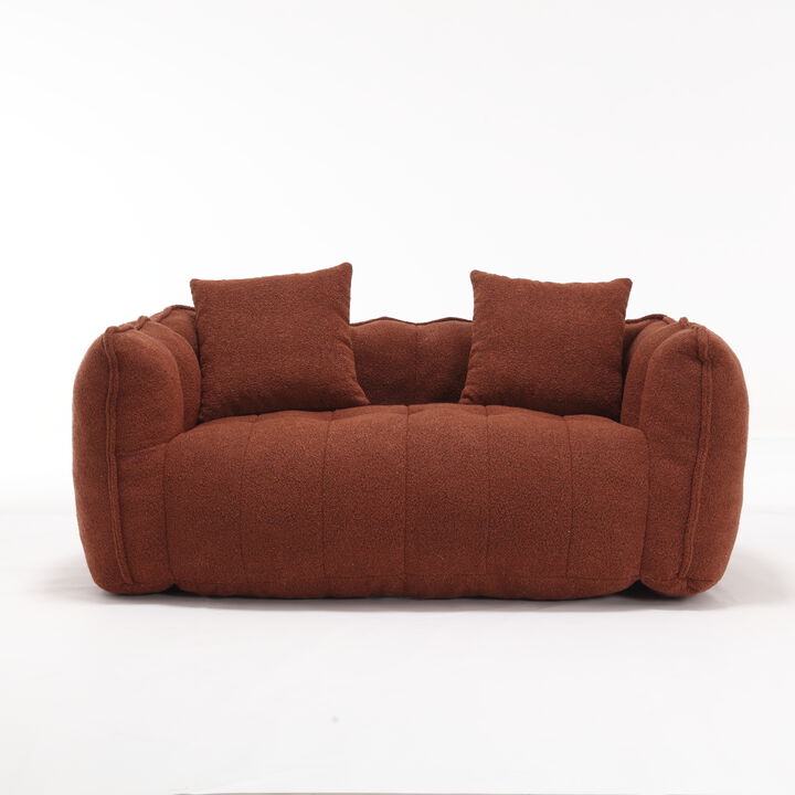 Merax Chenille Lazy Bean Bag Loveseat for Living Room