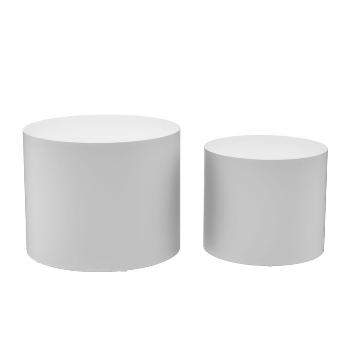 MDF Side Table Set of 2 Coffee End Table Veneer Natural Oak Finish for Living Room Office Bedroom