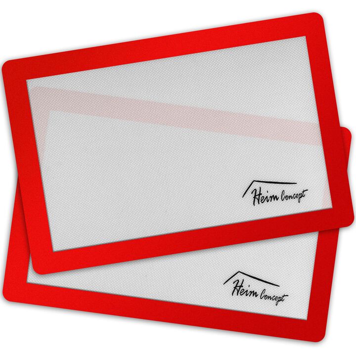 W unLimitedPremium Silicone Baking Mats 2PC Set, Heim Concept Professional Grade Non-Stick And Heat Resistant Liner Cooking Baking Sheet