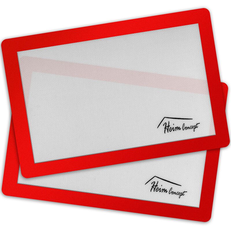 W unLimitedPremium Silicone Baking Mats 2PC Set, Heim Concept Professional Grade Non-Stick And Heat Resistant Liner Cooking Baking Sheet