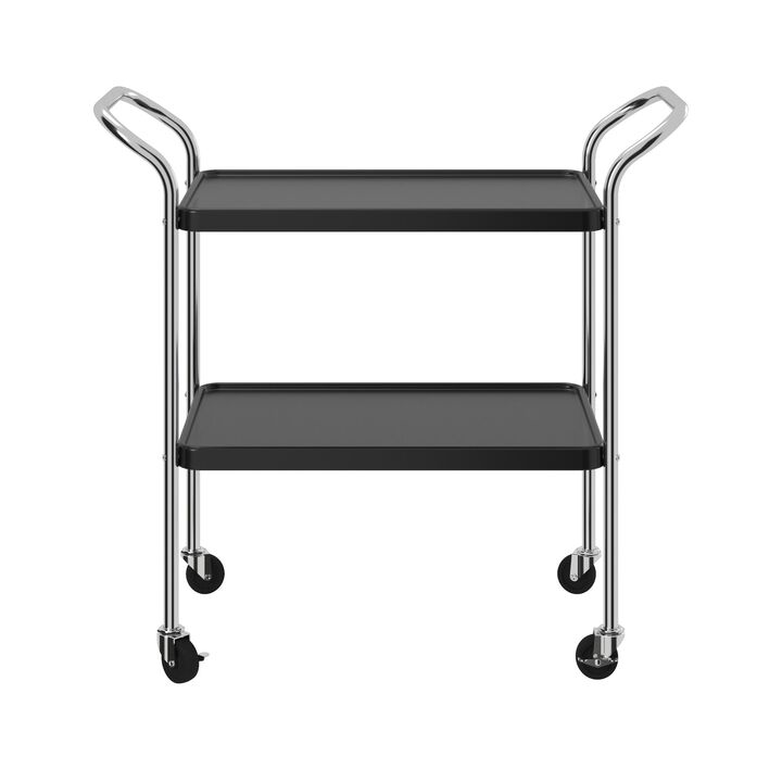 COSCO Stylaire Retro 2-Tier Serving Cart with Wheels