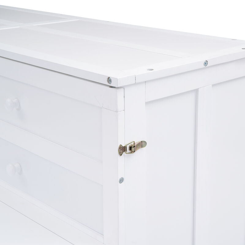 Merax Murphy Bed with Built-In Charging Station and a Shelf