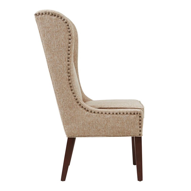 Gracie Mills Nataly Traditional Upholstered High Wing back Dining Chair