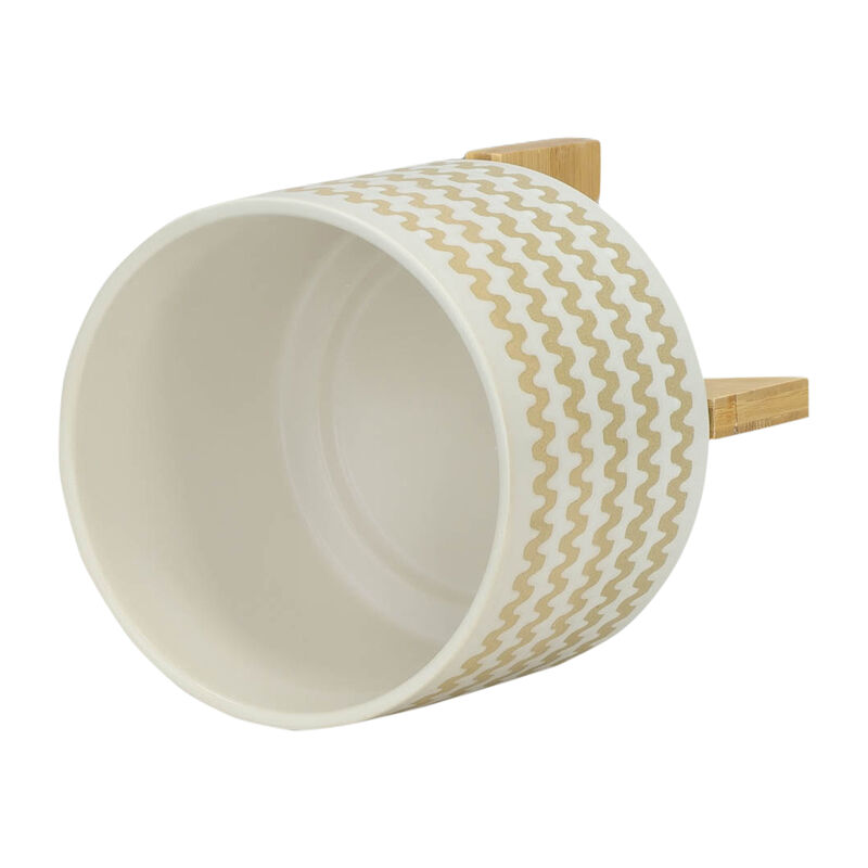 Zig-zag Planter with Stand, White Set