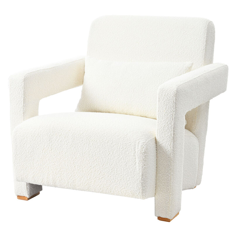 Merax Sleek Chenille Upholstered Accent Chair