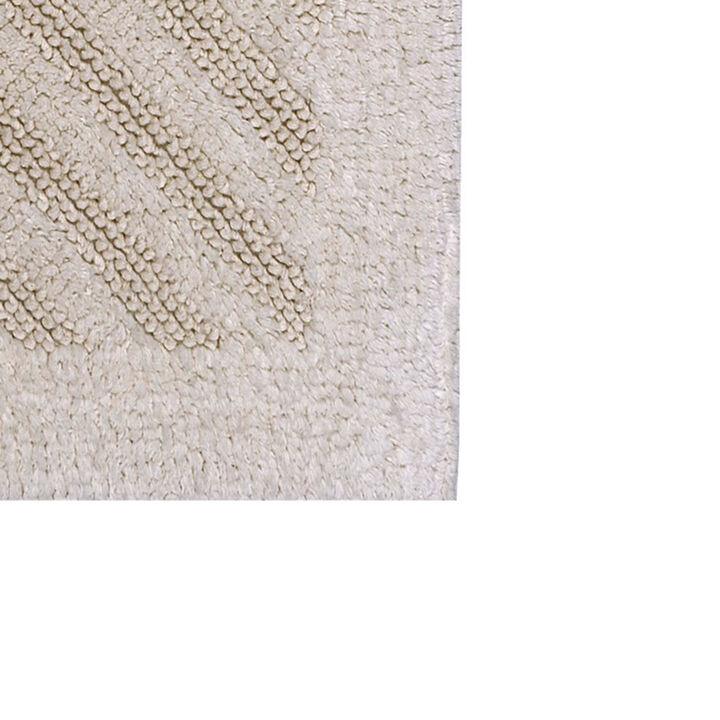 Knightsbridge Shooting Star 220 GSF Reversible Bath Rug 21 x 34 - Ivory