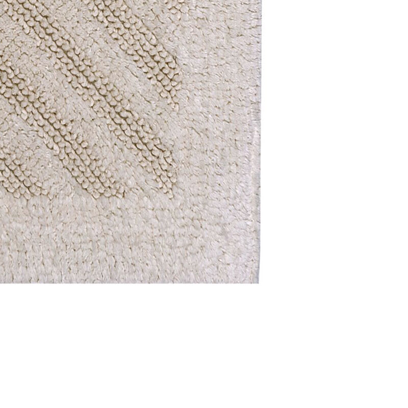 Knightsbridge Shooting Star 220 GSF Reversible Bath Rug 20 x 30 - Ivory