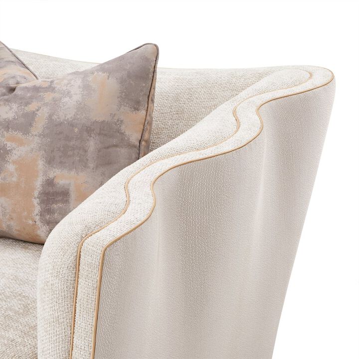 Michael Amini La Terrazza Matching Chair - Cappuccino/Light Champagne