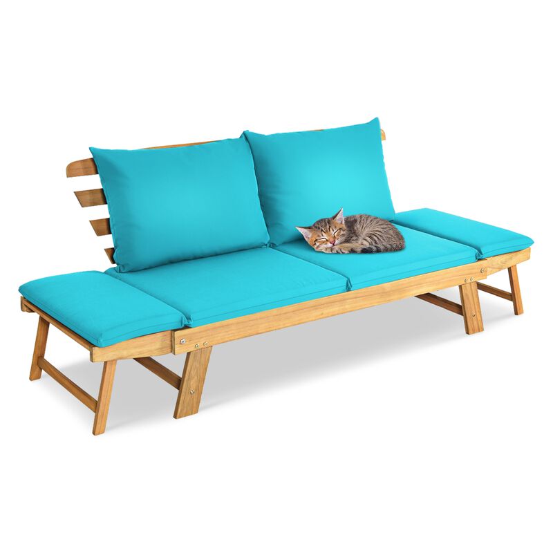 Adjustable  Patio Convertible Sofa with Thick Cushion