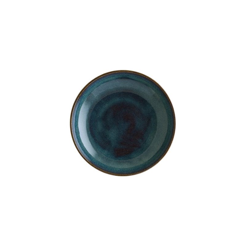 Sphere Ocean dia.9" h:2" 34 oz. Round Blue Porcelain Bowl