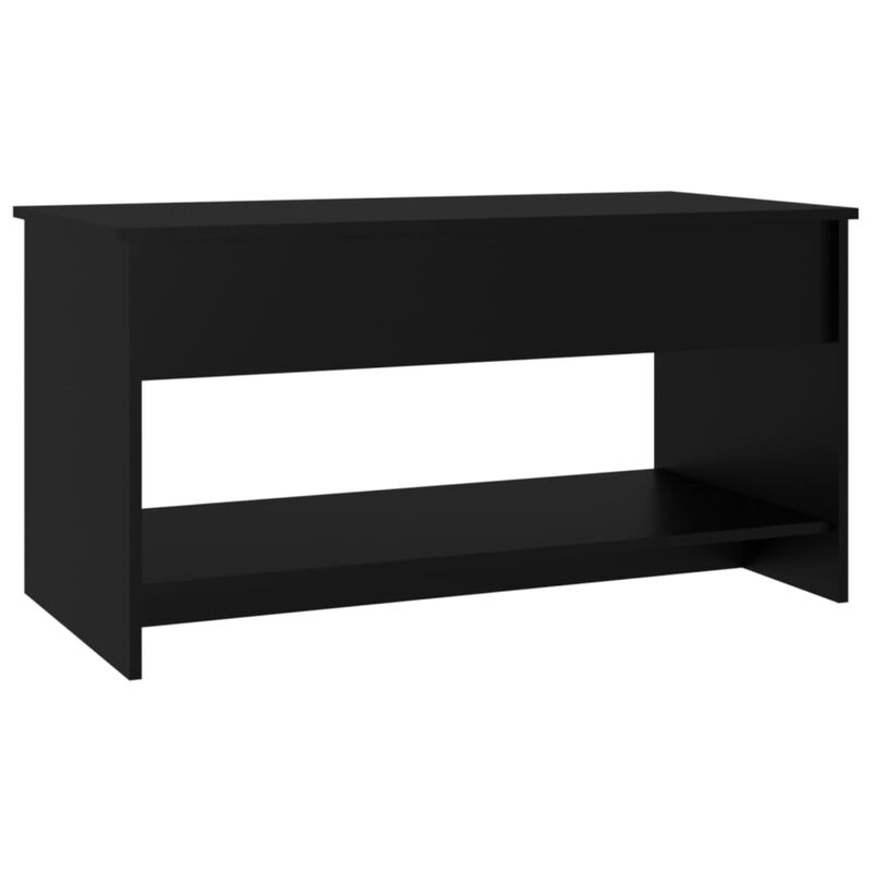 vidaXL Coffee Table Black 40.2"x19.7"x20.7" Engineered Wood