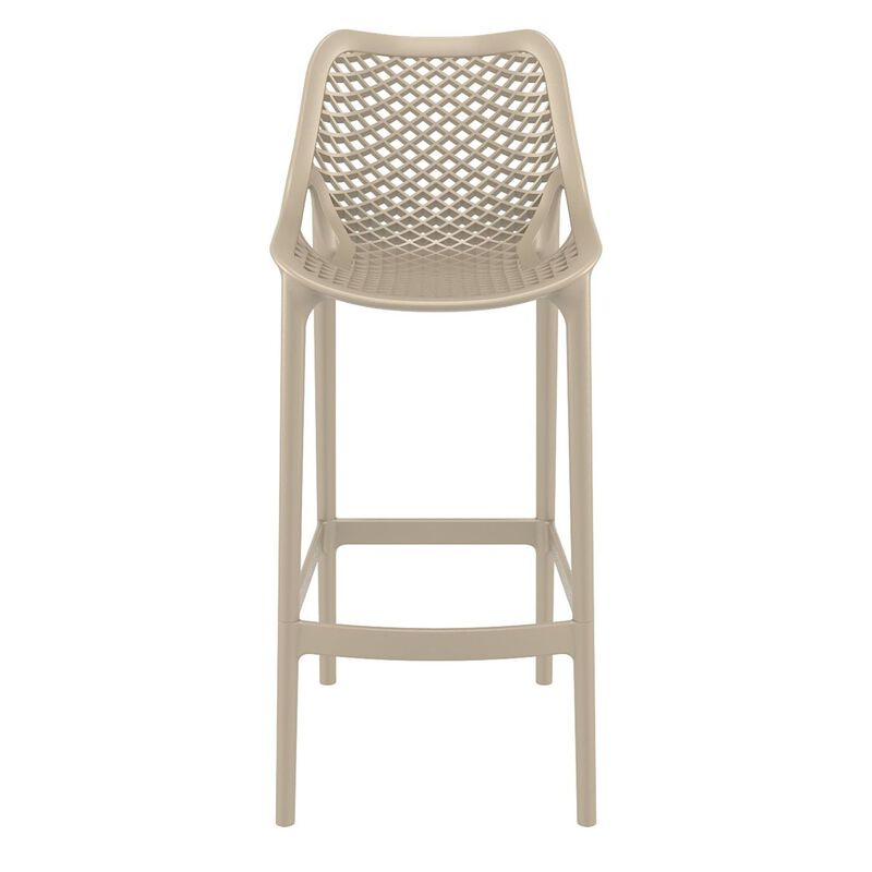 41.25" Black Solid Patio Bar Stool